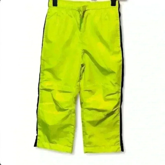 OshKosh B'gosh Kids Track Pants Size 4T Neon Yellow Elastic Waist - Picture 1 of 3
